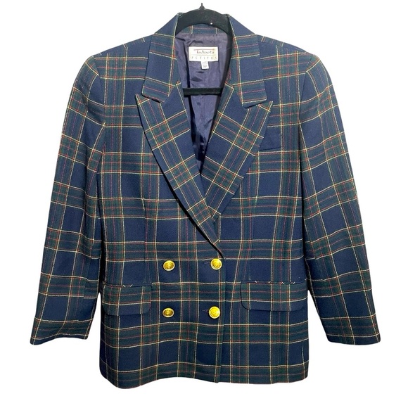 Talbots Jackets & Blazers - Talbots Vintage Plaid Wool Blazer size 8 petite